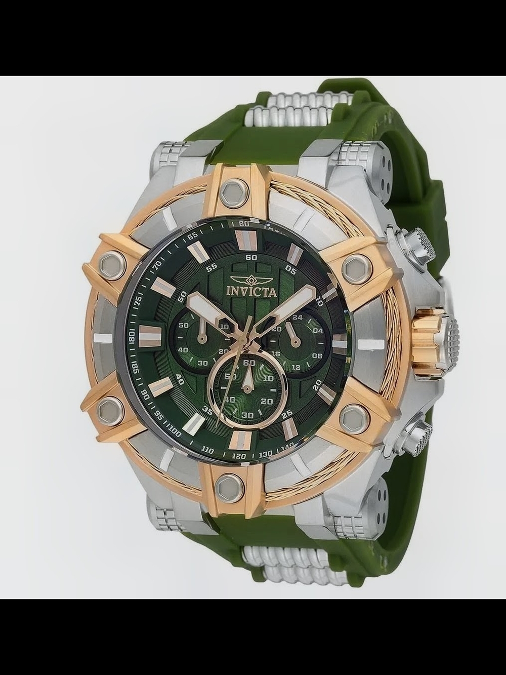 Invicta Bolt Surge Men's Olive Green Chronograph Watch 52mm